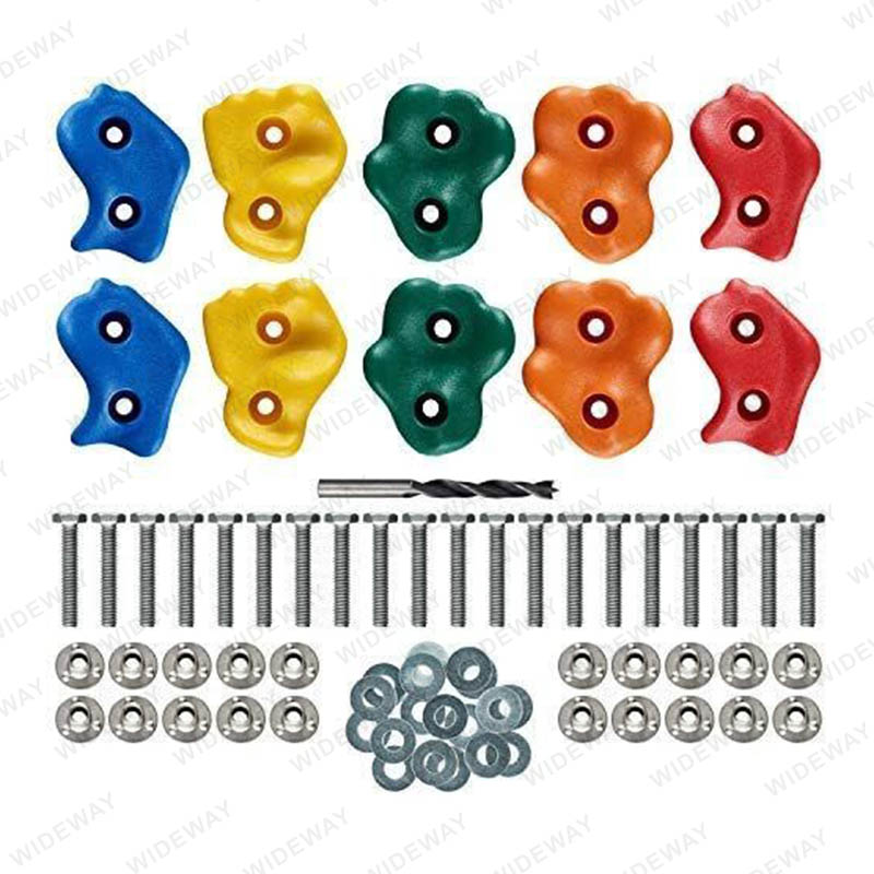 Set mit 10 bunten Klettergriffen für Kinder